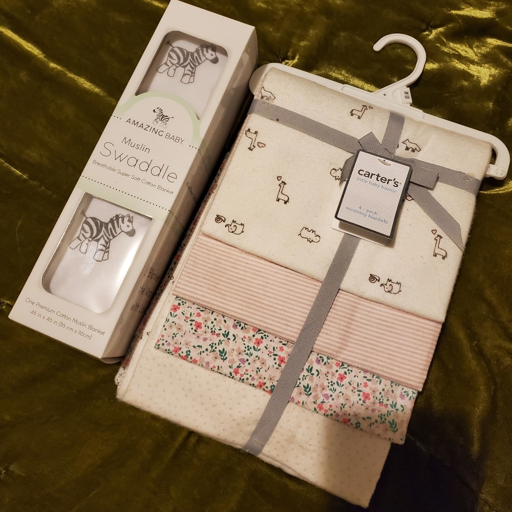 Baby girl swaddle bundle